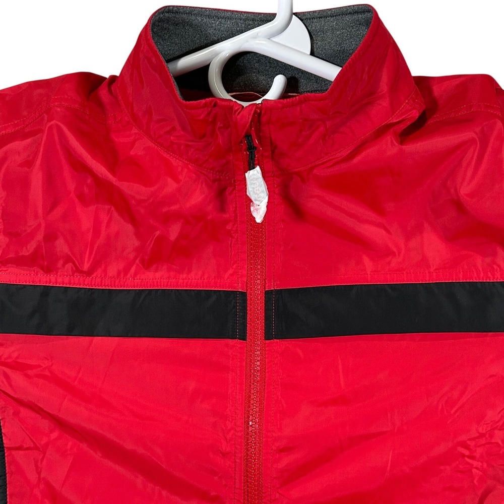CBUK by Cutter & Buck Women Red Gray Full Zip Lightweight Jacket Size Medium New